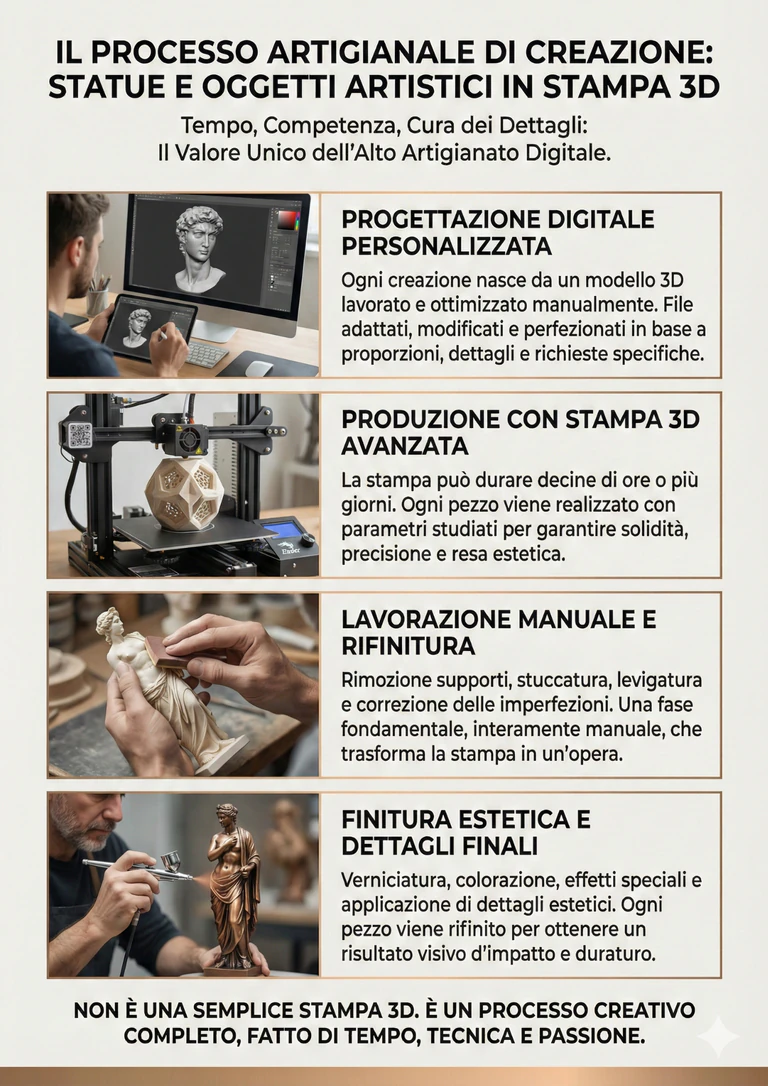 Processo artigianale di creazione e verniciatura